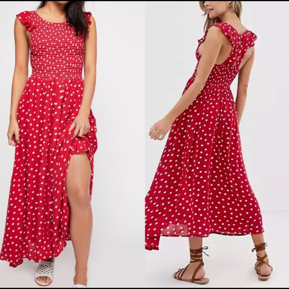 Free People Chambray Butterfly Maxi Dress
